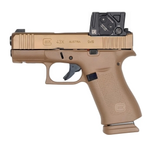Pistolet Glock 43X Coyote A-CUT Aimpoint COA 9x19mm