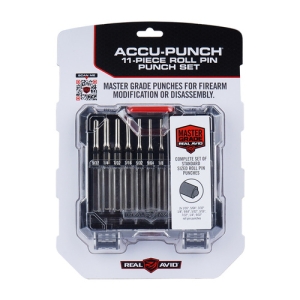 Real Avid - Zestaw wybijaków Roll Pin Accu-Punch - 11 elementów - Stalowe - AVAPK-RP