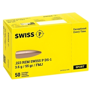 SWISS P - Amunicja cal. 223 Rem FMJ 55gr 1op-50szt