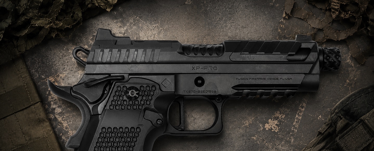 Pistolet Fusion 1911 XP PRO w unikatowej wersji ze zdobioną lufą i nakrętką