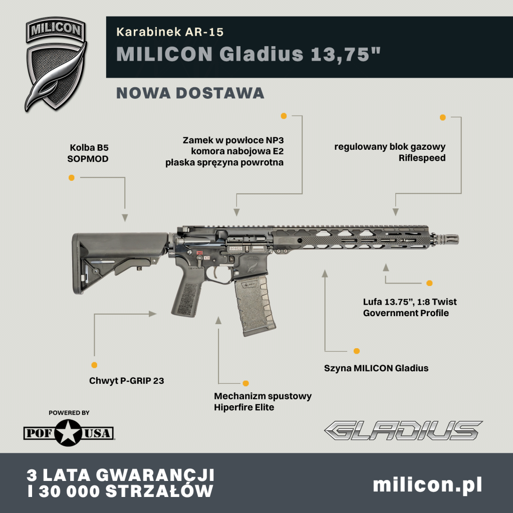 Karabinek-Milicon-Gladius-13-cali-opis